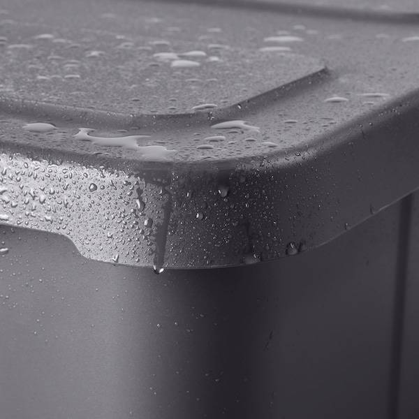KLÄMTARE Box mit Deckel innen/außen, dunkelgrau, Online