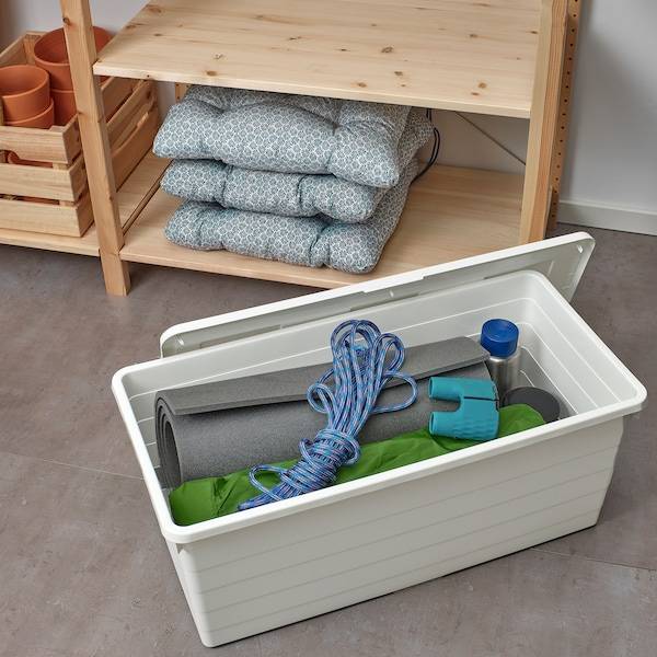 SOCKERBIT Box mit Deckel, weiß, Verkauf
