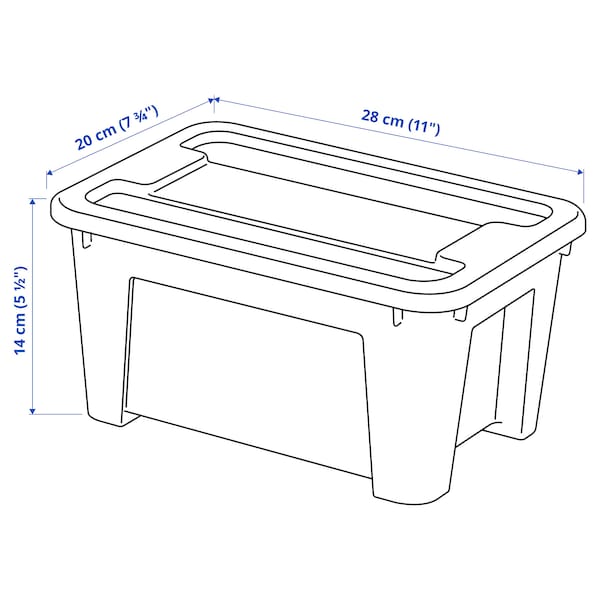 SAMLA Box mit Deckel, transparent, im Angebot