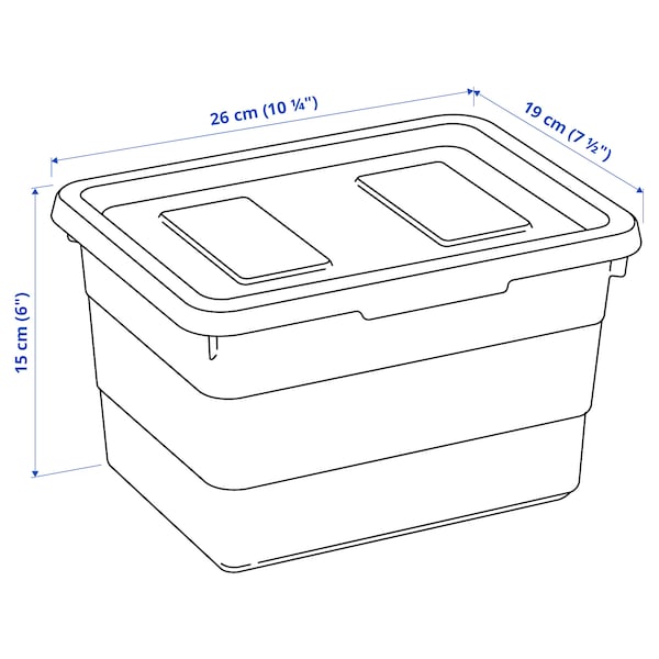 SOCKERBIT Box mit Deckel, graugrün, Blitzverkäufe