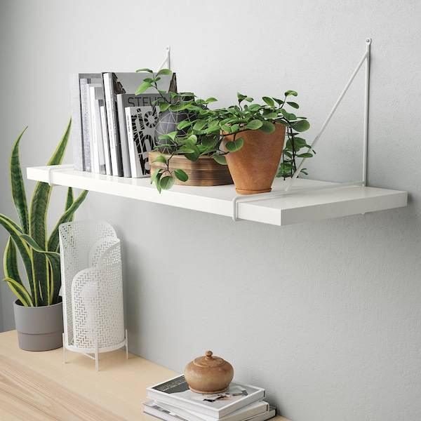 BERGSHULT / PERSHULT Wandregal, weiß/weiß, Flash Sale