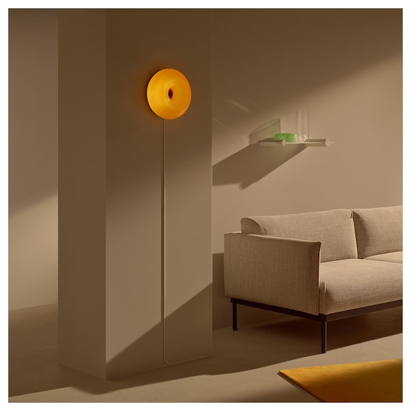 VARMBLIXT Tisch-/Wandleuchte, LED, orange Glas/rund, Muttertagsangebot