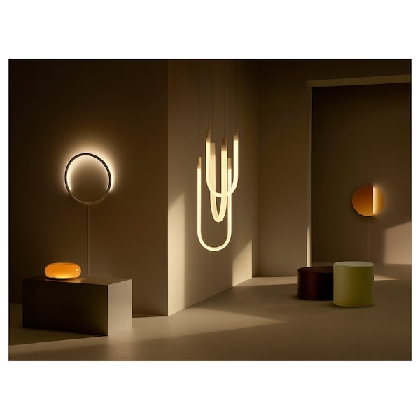 VARMBLIXT Tisch-/Wandleuchte, LED, orange Glas/rund, Muttertagsangebot