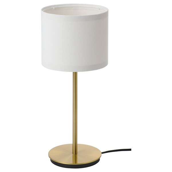 RINGSTA / SKAFTET Tischleuchte, weiß/Messing, Blitzangebot