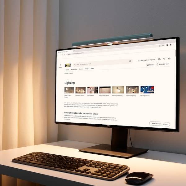 LAGERGÅNG LED-Leuchte für Bildschirm, dimmbar/türkis Vatertagsangebot