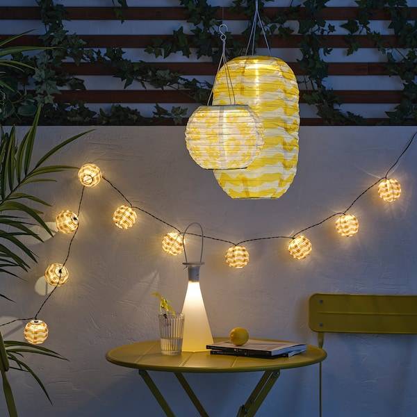 SOLVINDEN Solarhängeleuchte, LED, für draußen rund/gelb Blume, Großer Ausverkauf
