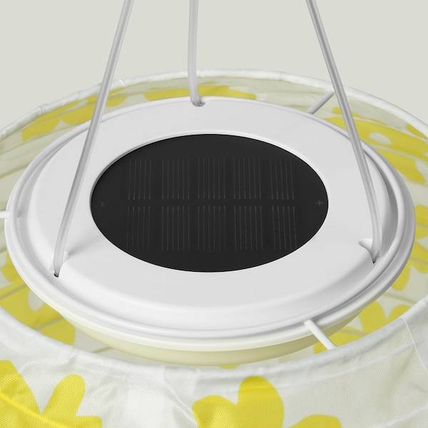 SOLVINDEN Solarhängeleuchte, LED, für draußen rund/gelb Blume, Großer Ausverkauf