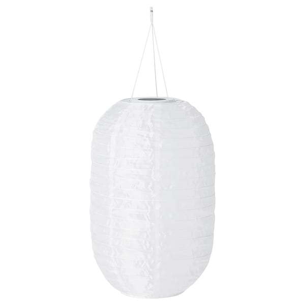 SOLVINDEN Solarhängeleuchte, LED, für draußen/oval weiß,