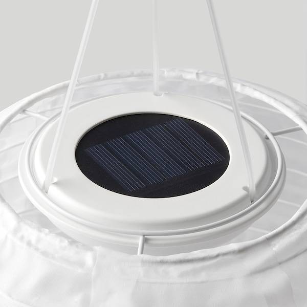SOLVINDEN Solarhängeleuchte, LED, für draußen/oval weiß, Saisonschlussverkauf