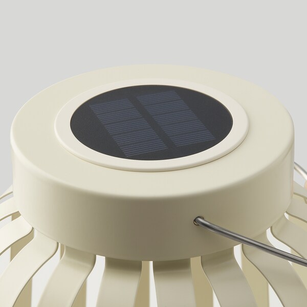 SOLVINDEN Solartischleuchte, LED, beige/Streifen, Saisonale Angebote