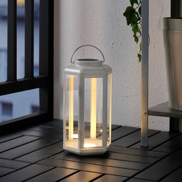 SOLVINDEN Solartischleuchte, LED, Laterne/beige, Räumungsverkauf