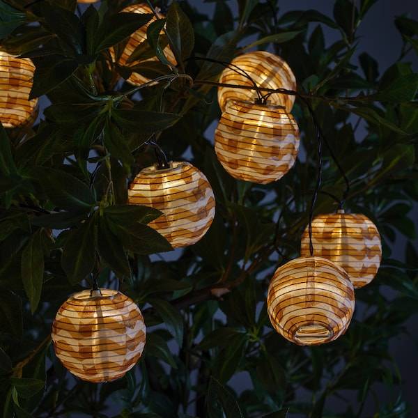 SOLVINDEN Lichterkette (12), LED, für draußen batteriebetrieben/gelb Wellen Wochenangebot