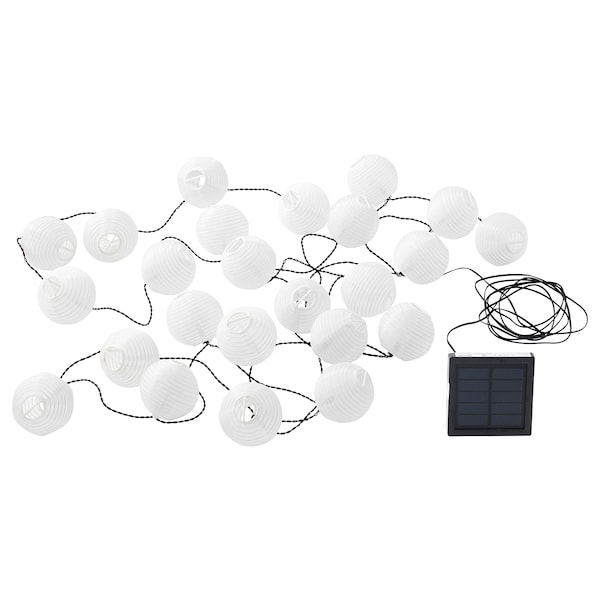 SOLARVET Lichterkette (24), LED, für draußen solarbetrieben/Kugel weiß JETZT KAUFEN