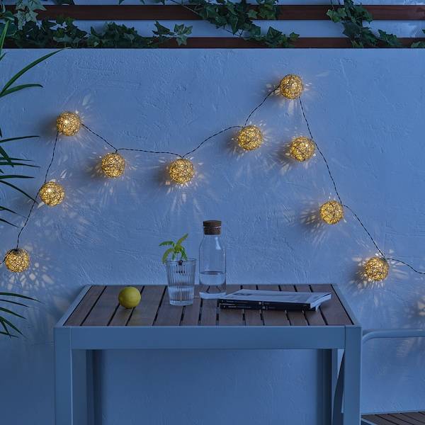 SOLVINDEN Lichterkette (12), LED, batteriebetrieben/beige Letzte 2 Tage