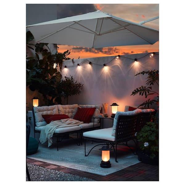 SVARTRÅ Lichterkette (12), LED, schwarz/für draußen Zeitbegrenzte Promotion