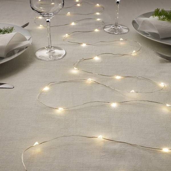 VISSVASS Lichterkette (40), LED, innen/batteriebetrieben silberfarben Bis zu 50% Rabatt