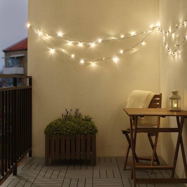LEDLJUS Lichterkette (64), LED, für draußen schwarz Nur für heute