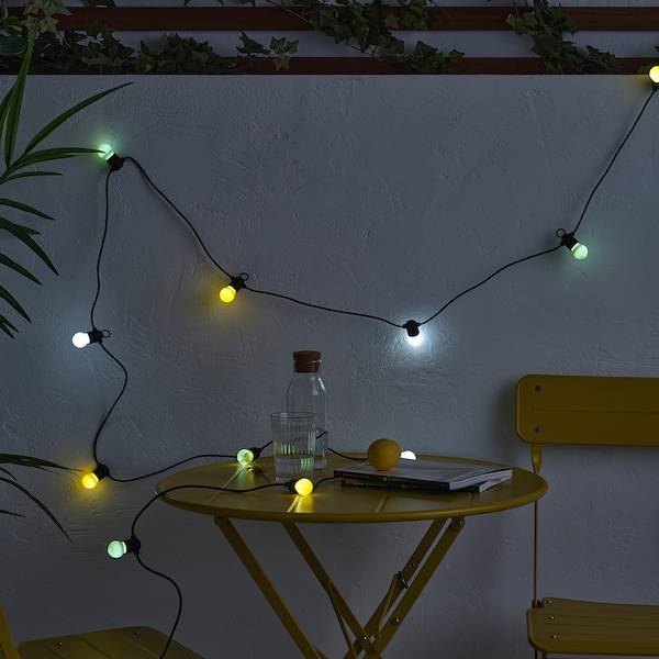 SOLVINDEN Lichterkette (12), LED, batteriebetrieben/für draußen bunt Sonderangebot der Fabrik