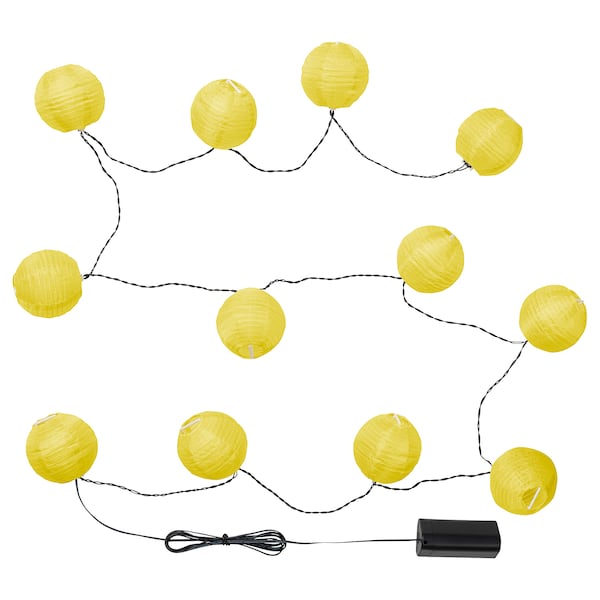 SOLVINDEN Lichterkette (12), LED, für draußen/batteriebetrieben gelb Nur noch ein Tag übrig