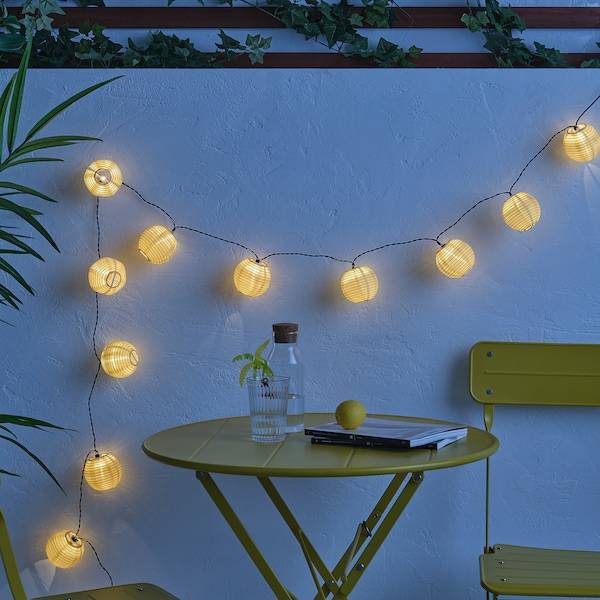 SOLVINDEN Lichterkette (12), LED, für draußen/batteriebetrieben gelb Nur noch ein Tag übrig