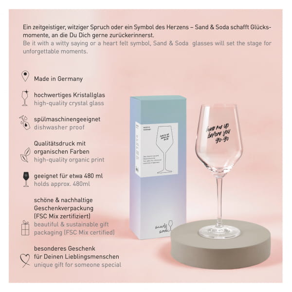 Ritzenhoff SAND & SODA WEINGLAS MIT SPRUCH - HOLY APEROLY Exklusive Angebote