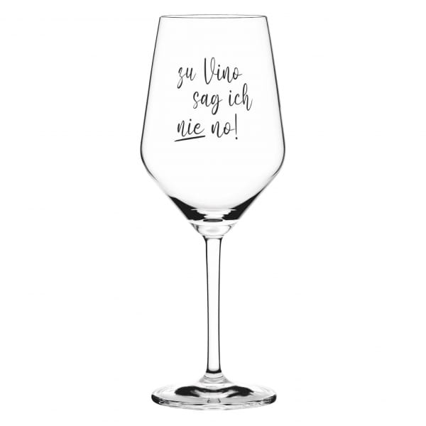 Ritzenhoff SAND & SODA WEINGLAS MIT SPRUCH - ZU VINO SAG ICH NIE NO Zeitbegrenzte Promotion