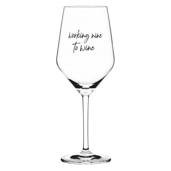 Ritzenhoff SAND & SODA WEINGLAS MIT SPRUCH - WORKING NINE TO WINE 50% Rabatt für begrenzte Zeit