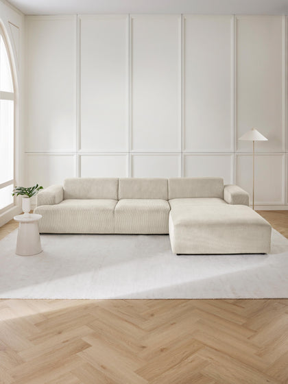 Westwing Collection Cord-Ecksofa Melva (4-Sitzer) Vatertagsangebot