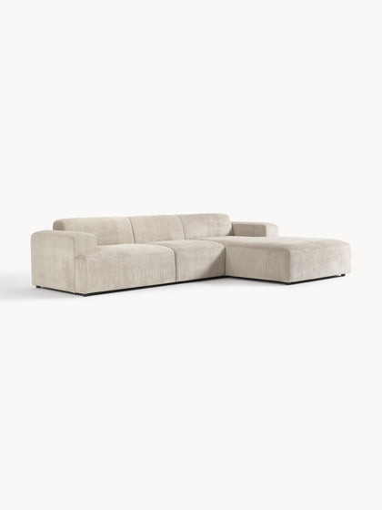 Westwing Collection Cord-Ecksofa Melva (4-Sitzer) Vatertagsangebot