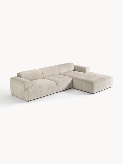 Westwing Collection Cord-Ecksofa Melva (4-Sitzer) Vatertagsangebot