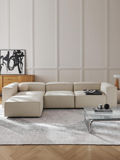 Westwing Collection Modulares Sofa Lennon (4-Sitzer) mit Hocker (links/rechts) Heißer Verkauf
