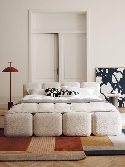 Westwing Collection Polsterbett Tayla aus Teddy-Bouclé Top Angebot