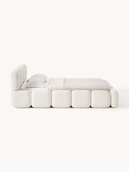 Westwing Collection Polsterbett Tayla aus Teddy-Bouclé Top Angebot