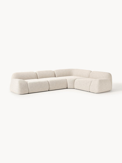 Westwing Collection Modulares Ecksofa Wolke (4-Sitzer) aus Bouclé Neueste Mode