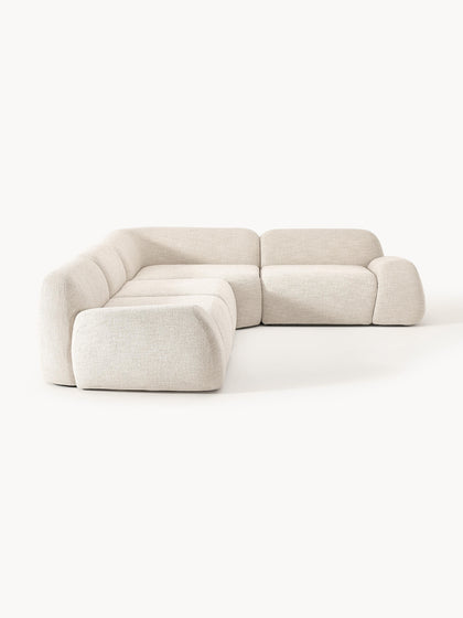 Westwing Collection Modulares Ecksofa Wolke (4-Sitzer) aus Bouclé Neueste Mode