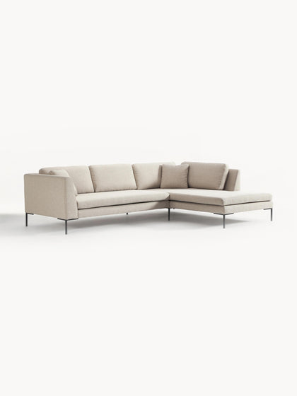 Westwing Collection Ecksofa Emma mit Metall-Füßen Große Rabatte