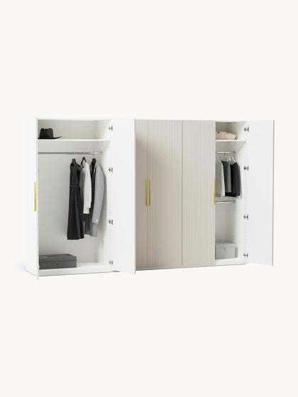 Westwing Collection Modularer Drehtürenschrank Simone 300 cm Breite mehrere Varianten Sonderangebote