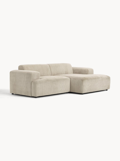 Westwing Collection Cord-Ecksofa Melva (3-Sitzer) Riesige Ersparnisse