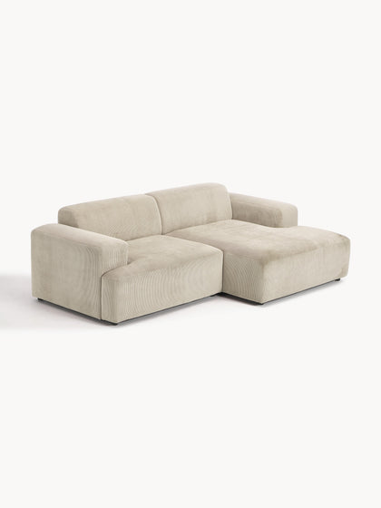 Westwing Collection Cord-Ecksofa Melva (3-Sitzer) Riesige Ersparnisse