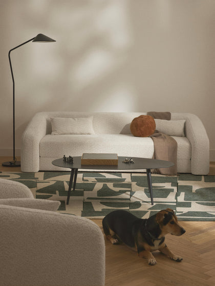 Westwing Collection Schlafsofa Eliot (3-Sitzer) aus Teddy-Bouclé Bis zu 50% Rabatt