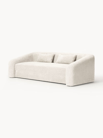 Westwing Collection Schlafsofa Eliot (3-Sitzer) aus Teddy-Bouclé Bis zu 50% Rabatt