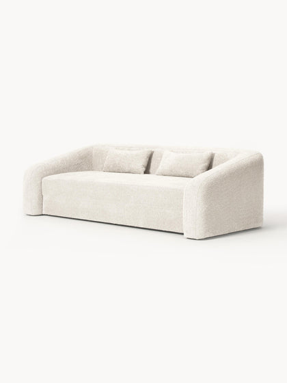 Westwing Collection Schlafsofa Eliot (3-Sitzer) aus Teddy-Bouclé Bis zu 50% Rabatt