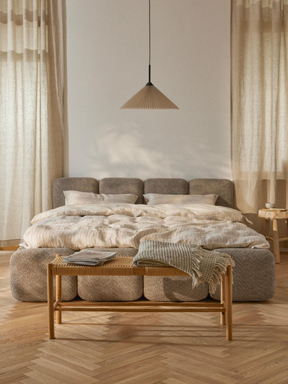 Westwing Collection Polsterbett Tayla aus Teddy-Bouclé Discount Store für neue Produkte