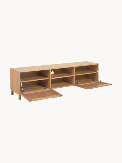 Westwing Collection TV-Lowboard Beyla aus Eichenholz Begrenzt auf 3 Tage