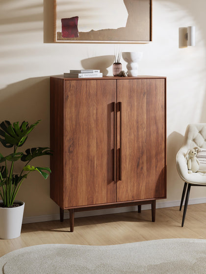 Westwing Collection Highboard Paul aus Mangoholz Günstiger Verkauf