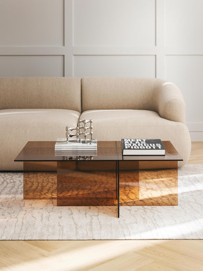 Westwing Collection Glas-Couchtisch Anouk B 102 cm Kostenloser Versand