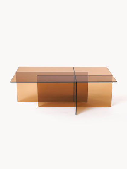 Westwing Collection Glas-Couchtisch Anouk B 102 cm Kostenloser Versand