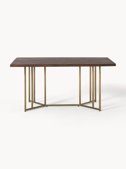 Westwing Collection Esstisch Luca aus Mangoholz mit Fischgrät-Muster in verschiedenen Größen Limitierter Zeitrabatt