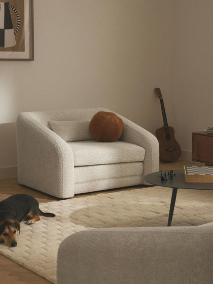 Westwing Collection Schlafsessel Eliot aus Teddy-Bouclé Sonderangebot