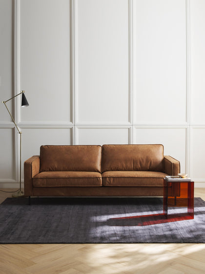 Westwing Collection Sofa Hunter (3-Sitzer) aus recyceltem Leder Versandkostenfrei